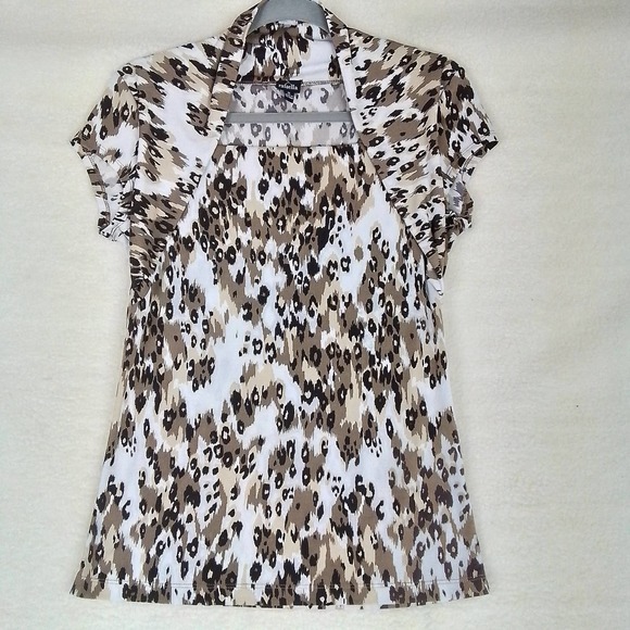 Rafaela Casual Blouse Size Small‎ in Leopard Print - Picture 1 of 11